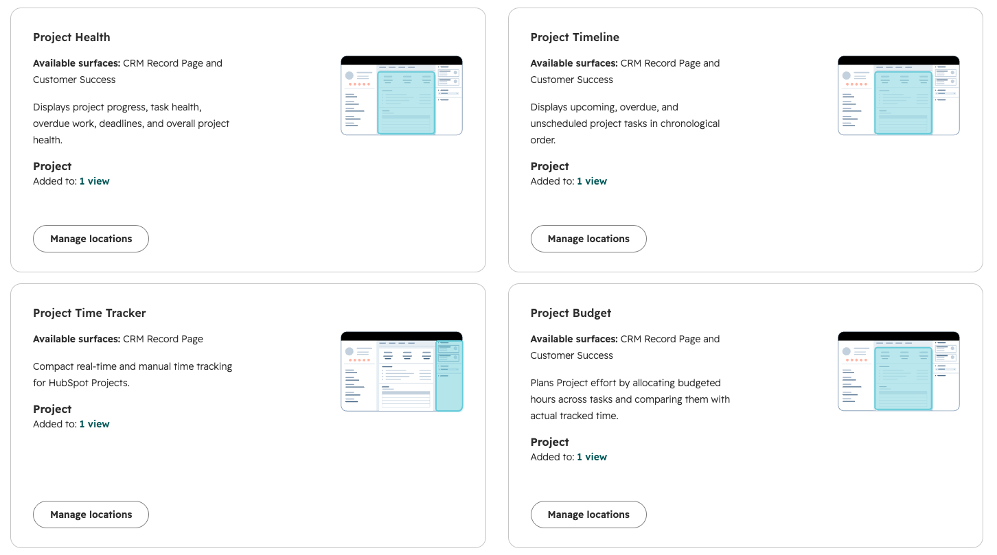 project cards